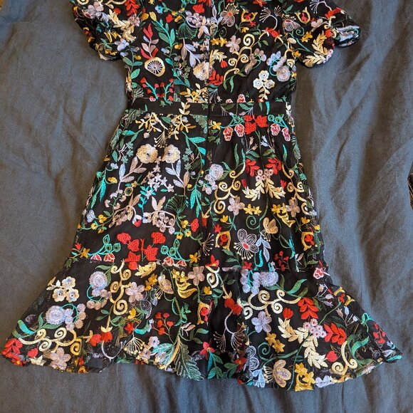 Sam Edelman embroidered floral dress, size 2, EUC - Picture 5 of 12